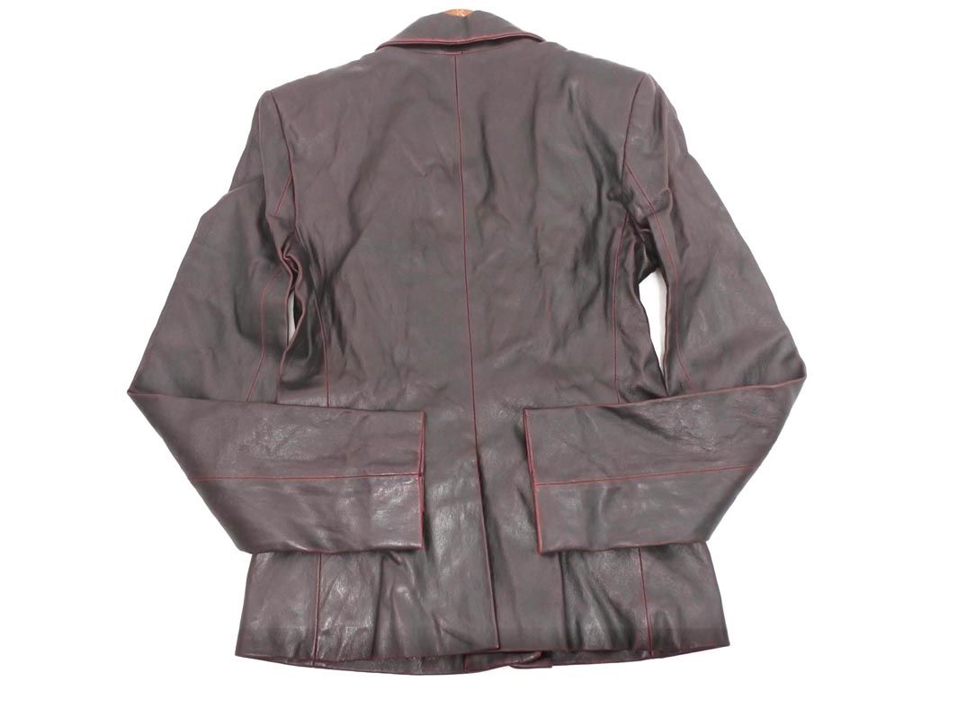 theory セオリー 本革 レザー テーラード ジャケット size2/ボルドー 
