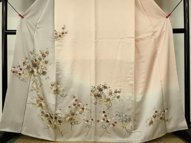 平和屋着物□訪問着 花筏文 暈し染め 金彩 正絹 逸品 DAAR1697qp  