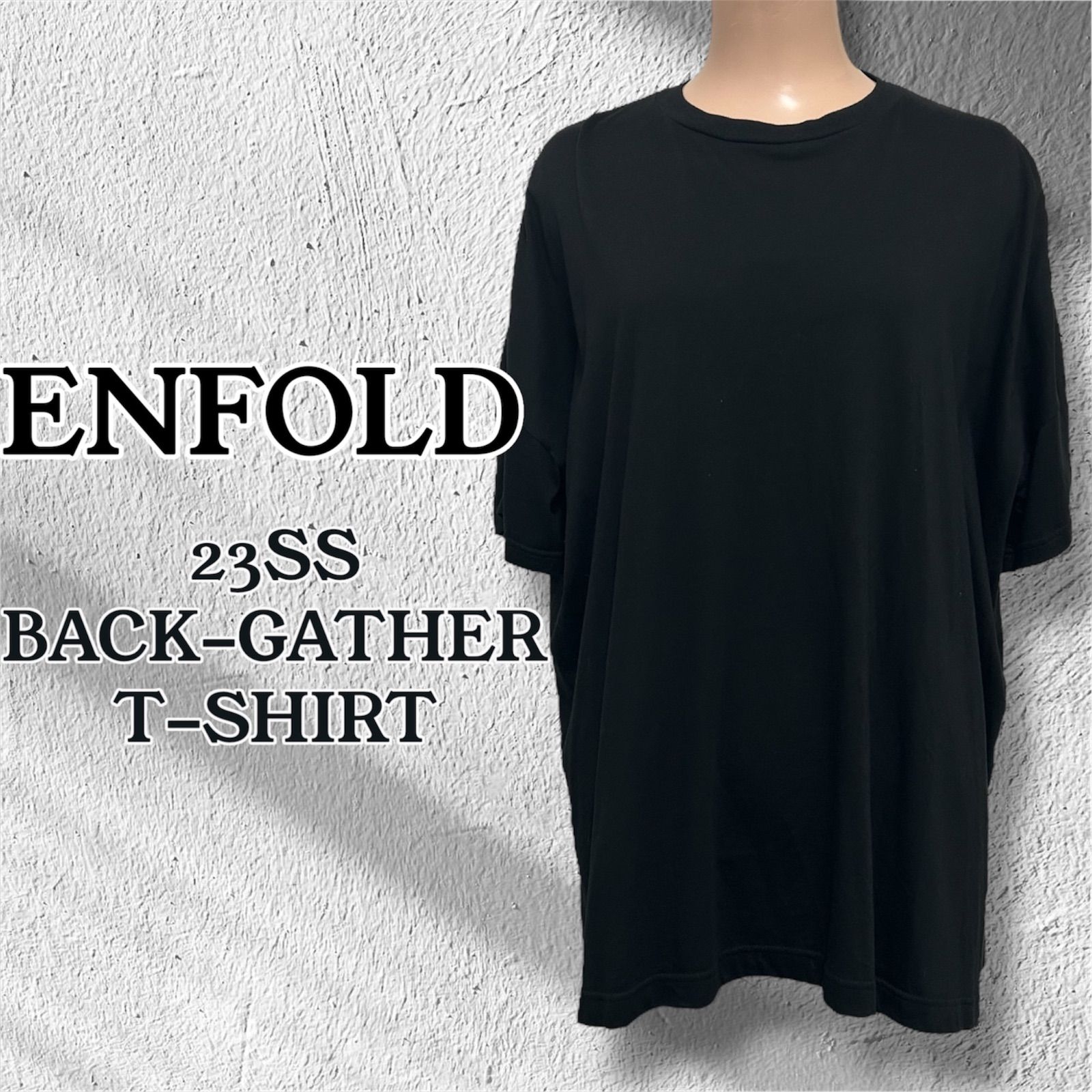 ENFOLD エンフォルド 23SS BACK-GATHER T-SHIRT Tシャツ ホワイト 38 IT91Y8GT52O0 美品】 ENFOLD エンフォルド 23SS BACK-GATHER T-SHIRT Tシャツ