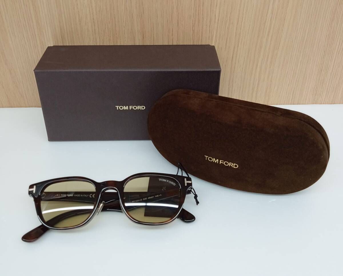 TOMFORD トムフォード サングラス TF1231-D 49□21 イタリア製 ブラウン 通年