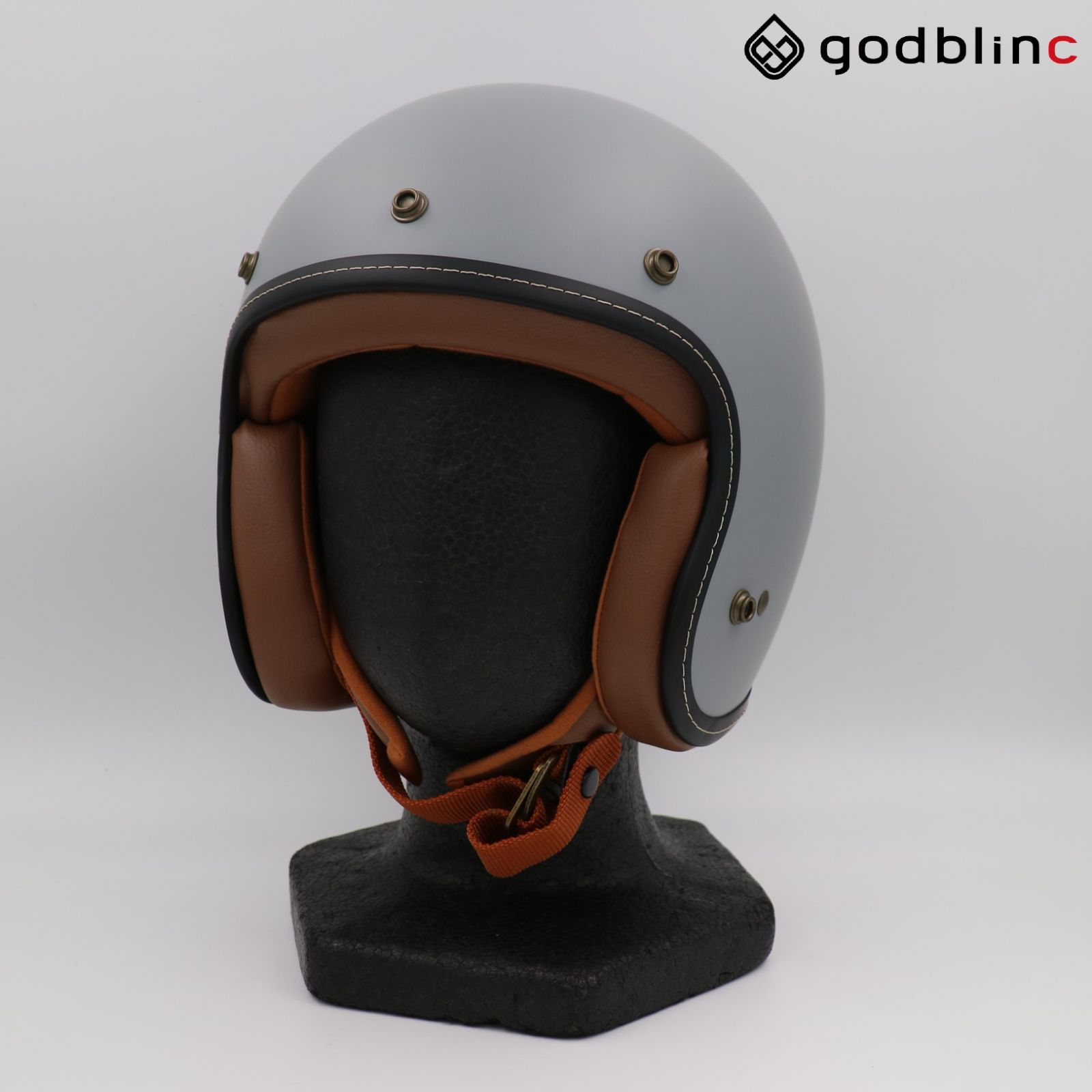 ZEALOT フライボーイジェット2 CARBON HYBRID GRAY MATT|BROWN Lサイズ FJ0023 ジェットヘルメット