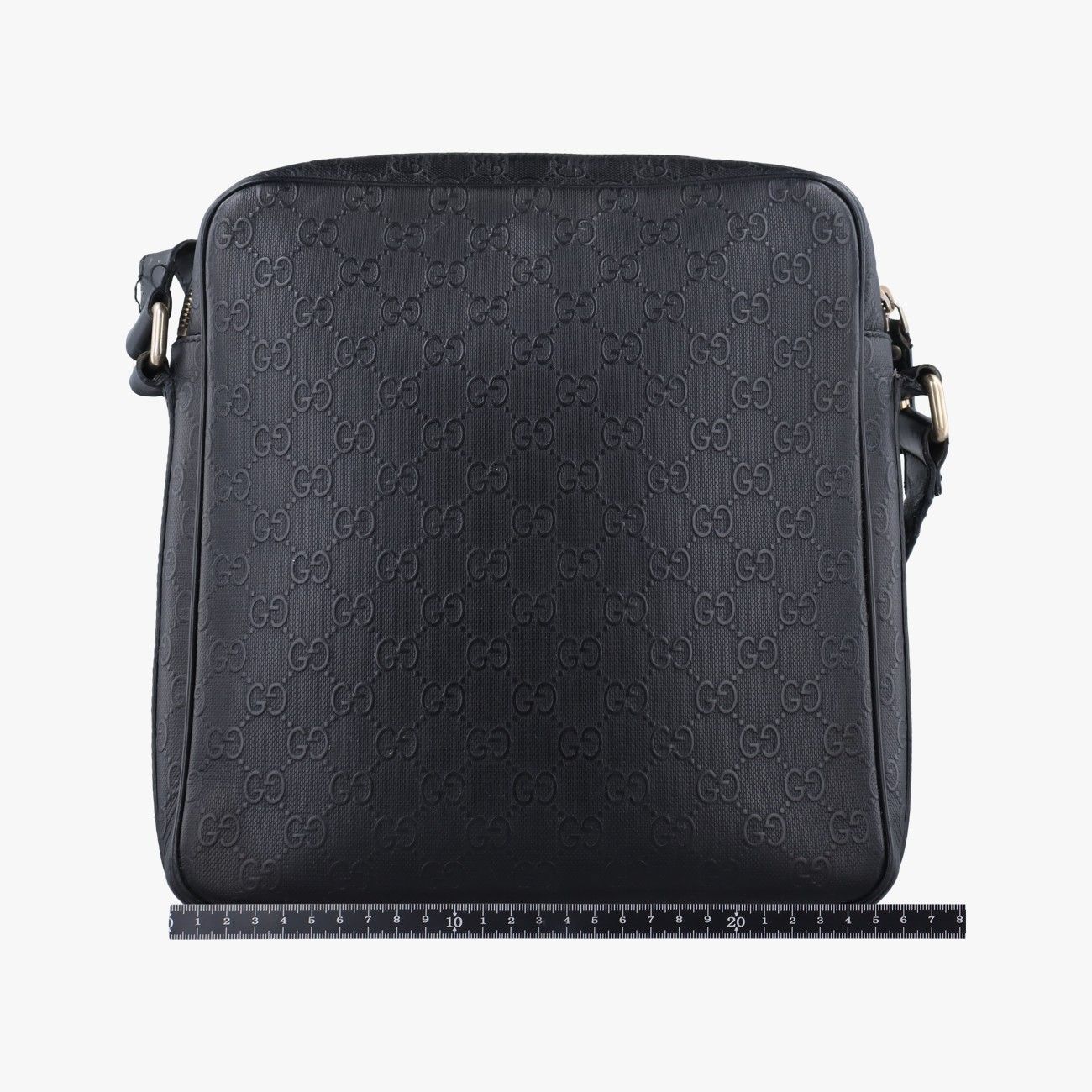 美品⭐︎GUCCI GGシマ　 ブラックレザー メッセンジャーバッグ 美品⭐︎GUCCI GGシマ ブラックレザー メッセンジャーバッグ