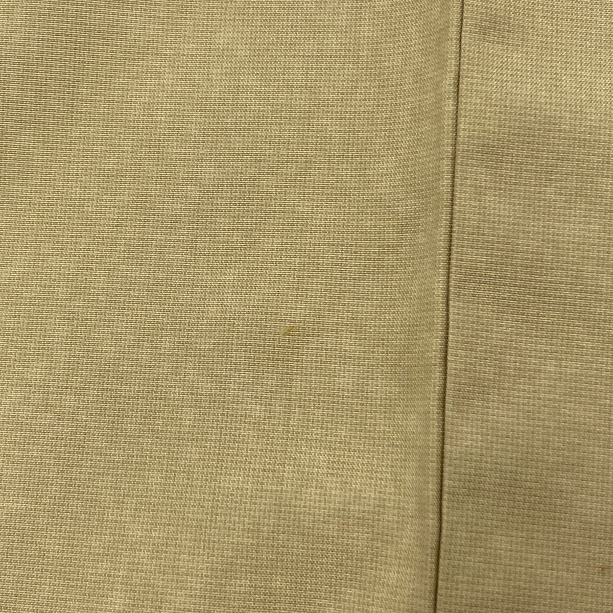 付下げ 身丈166cm 裄丈66cm M 袷 大島紬地 藤絹織物 漢方そめ 証紙 華文 縞 ベージュ 正絹 美品 名品 【】