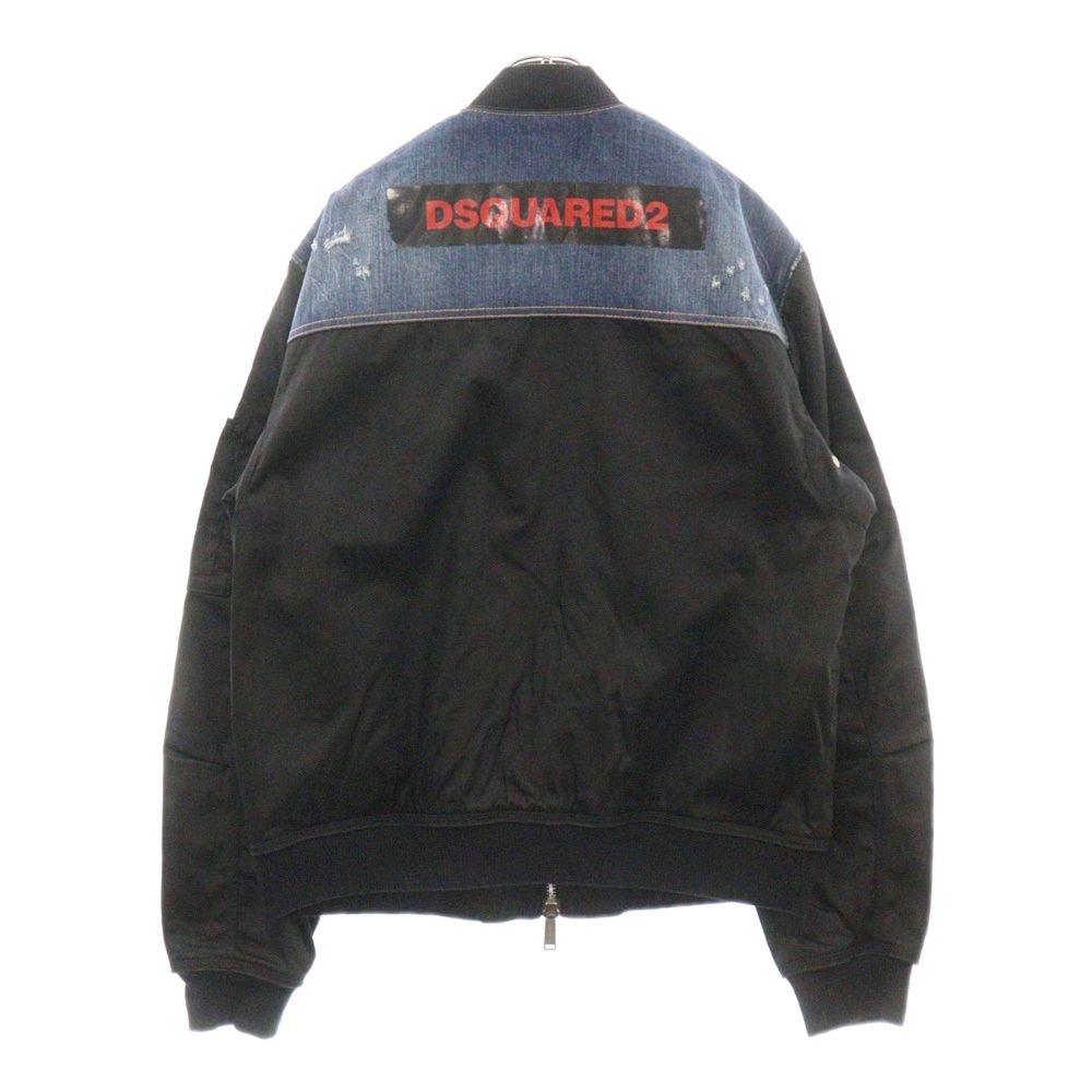 ディースクエアード  S74AM0869 S49576 デニム切替ボンバーブルゾン メンズ 42 DSQUARED2 (ディースクエアード) 19SS デニム ナイロン切替 再構築