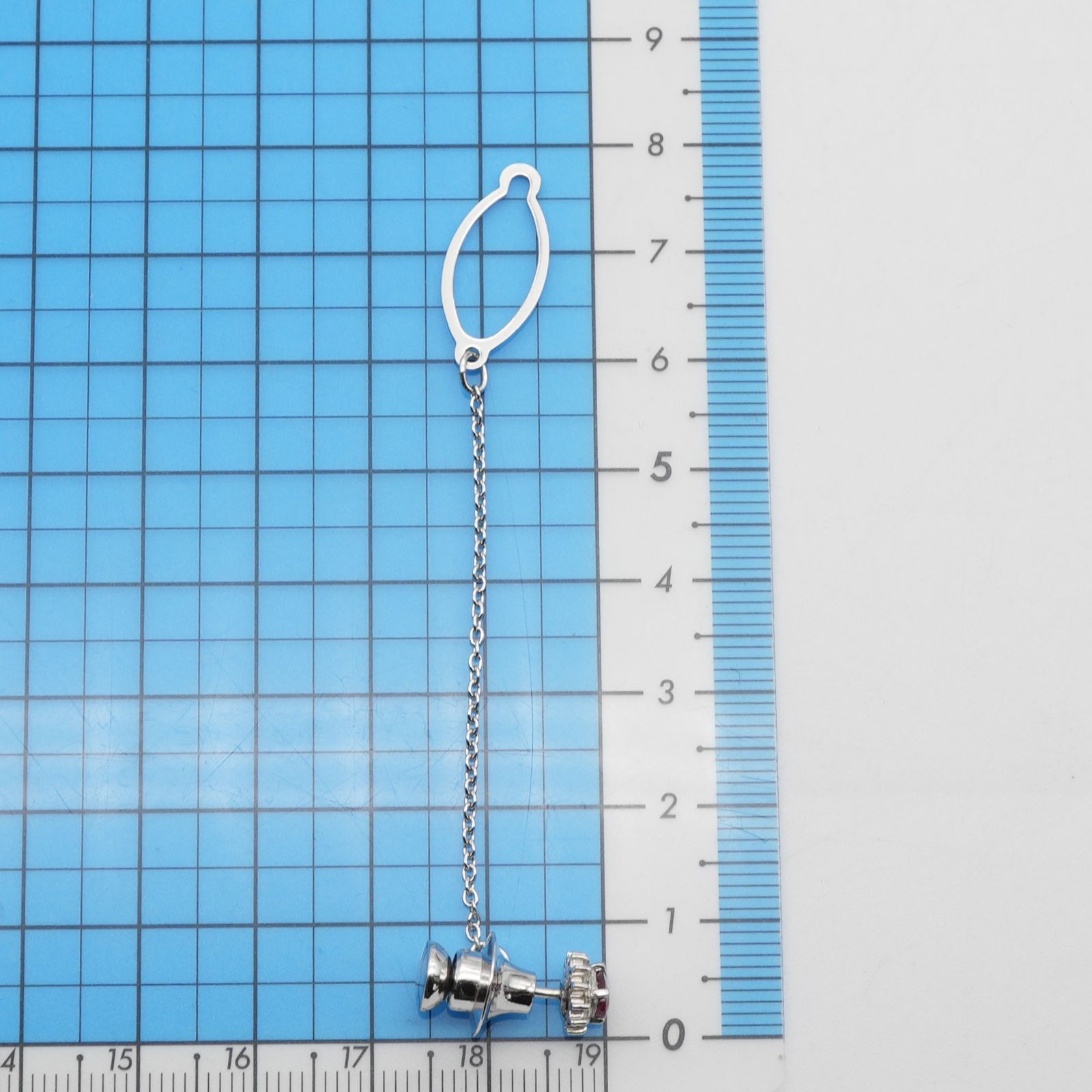 【史上最も激安！】 プラチナ×ルjビー×ダイヤ Pt タイタック ピンブローチ|24-4807S １００％正規品保証！