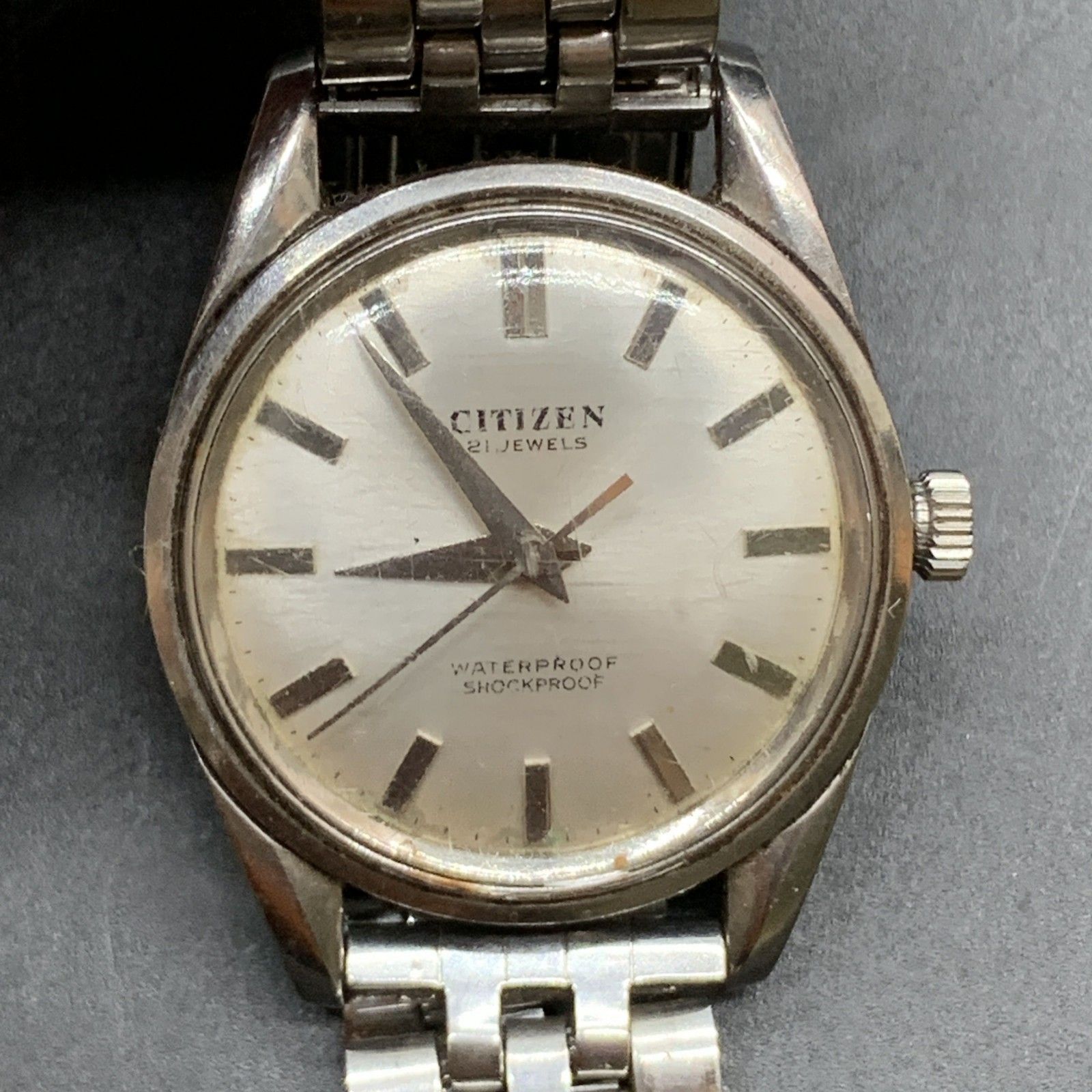 N335 可動 CITIZEN/シチズン 21石 メンズウォッチ 手巻き 腕時計 