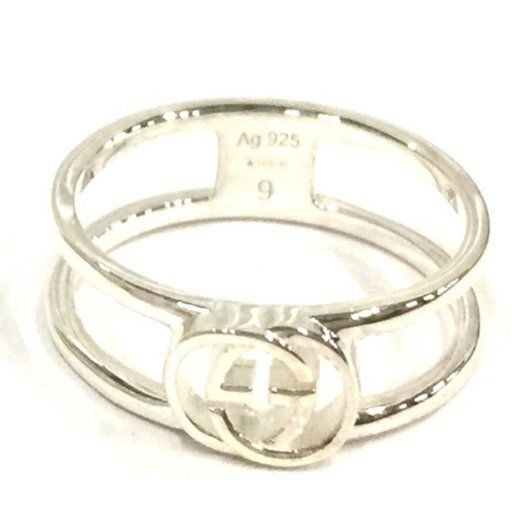 グッチ GUCCI 298036-J8400 8106 指輪 リング 9号 メンズ レディース ユニセックス ブランド インターロッキングG ロゴ GG シルバー 925 6256379 SIROKUMA-CORPORATION_COM