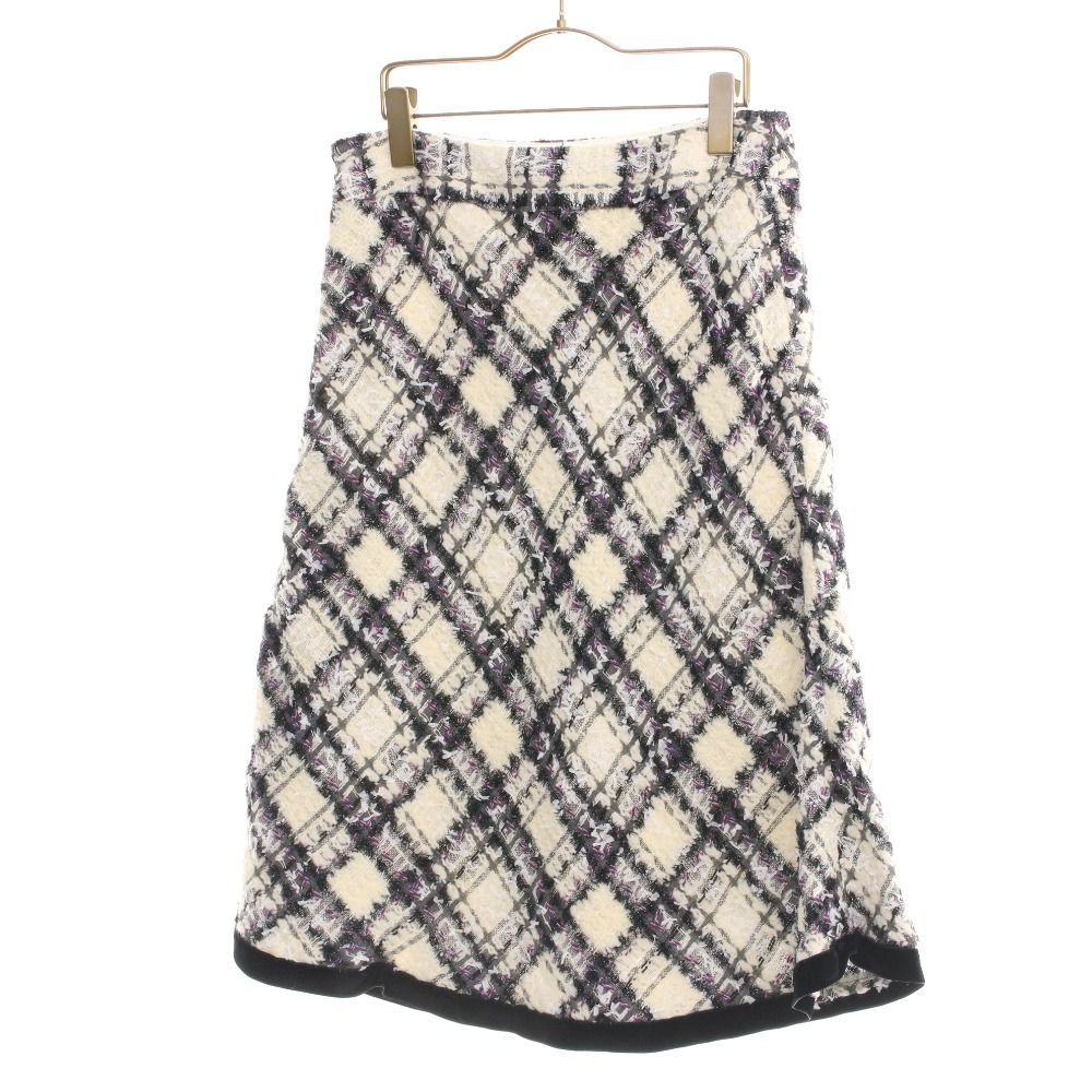 エムズグレイシー スカート NM-317605 ボトムス ツイード Aライン レディース 42 XL相当 マルチ