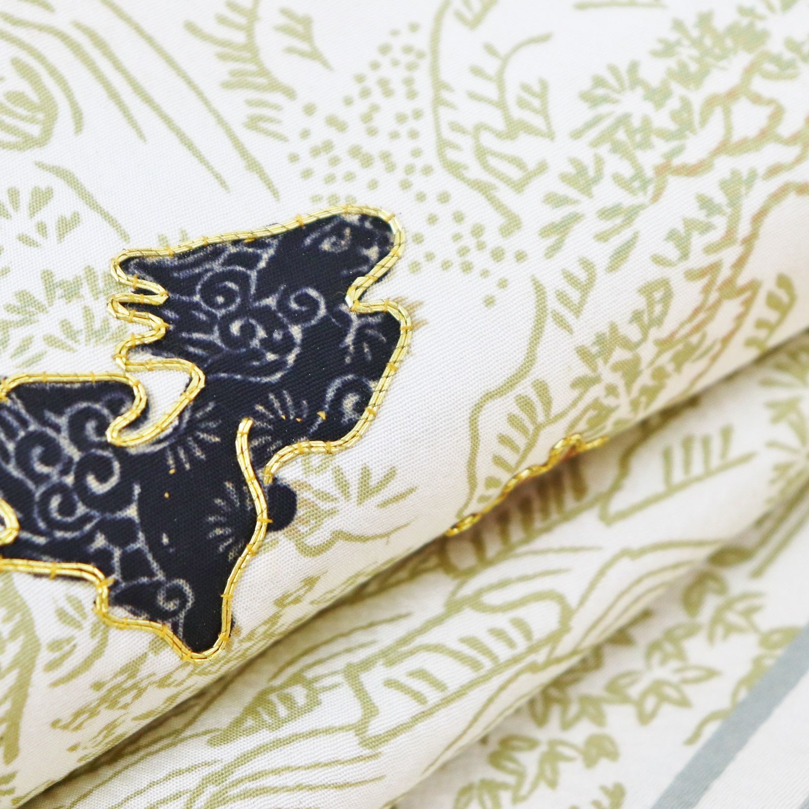 196☆正絹 名古屋帯 帯反物 未仕立て品 唐獅子 金駒刺繍 - メルカリ