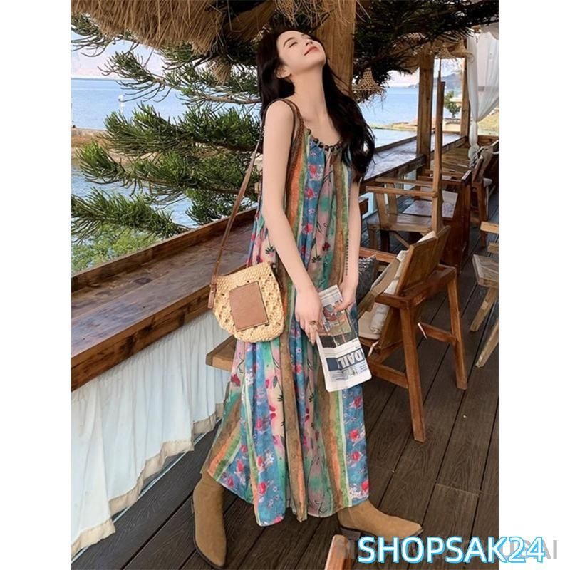 ワンピース レディース リゾートワンピース リゾート サマードレス ドレス ロング シフォン サマー 夏ワンピ リゾートワンピ Aライン ワンピ ロングワンピース ハワイ サマードレス☆レディース
