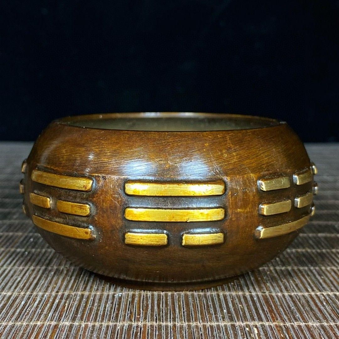 銅器 八卦禅意 太極香炉 茶道 書斎 道家供養 香炉 装飾品 工芸品 置物 銅器 八卦禅意 太極香炉 茶道 書斎 道家供養 香炉 装飾品 工芸品