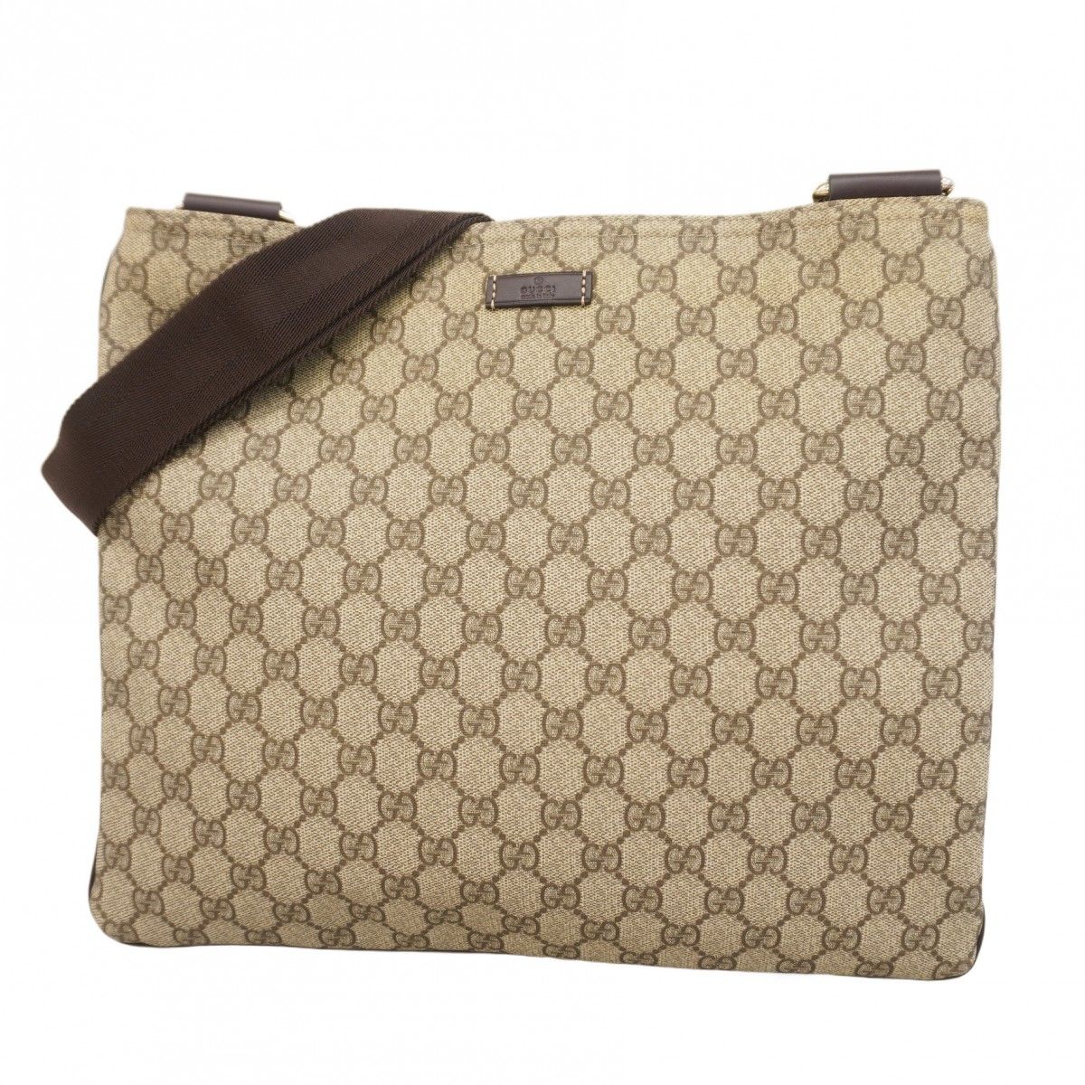 グッチ　GUCCI ショルダーバッグ　PVC 斜め掛け　ブラウン系　201446 グッチ GUCCI ショルダーバッグ PVC 斜め掛け ブラウン系 201446