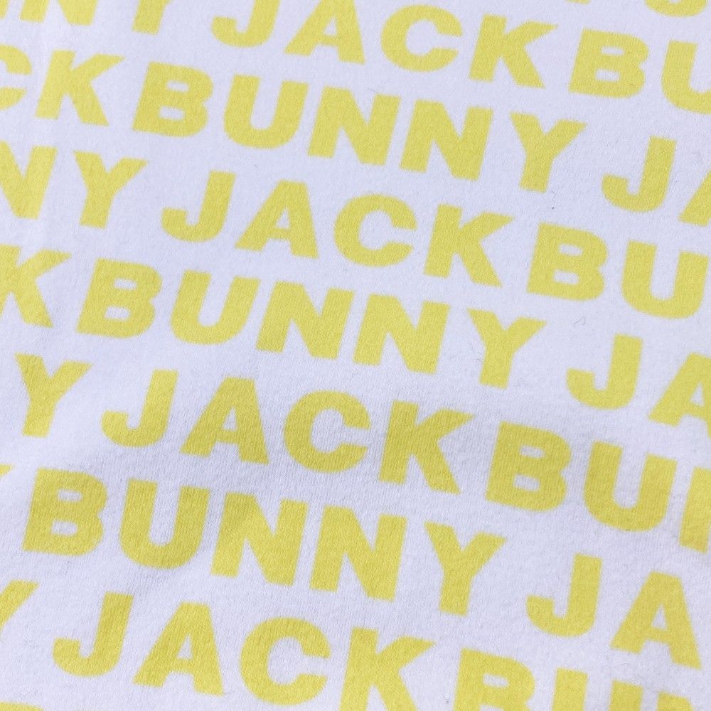 サイズ：4 JACK BUNNY ジャックバニー  ハイネック 長袖Tシャツ ロゴ 総柄 イエロー系 [240101277742] ゴルフウェア メンズ ストスト サイズ：4 JACK BUNNY ジャックバニー ハイネック 長袖Tシャツ