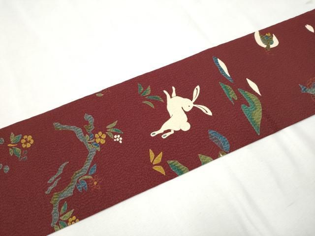 平和屋着物○上質な紬 草花文 正絹 逸品 CAAT7903oy