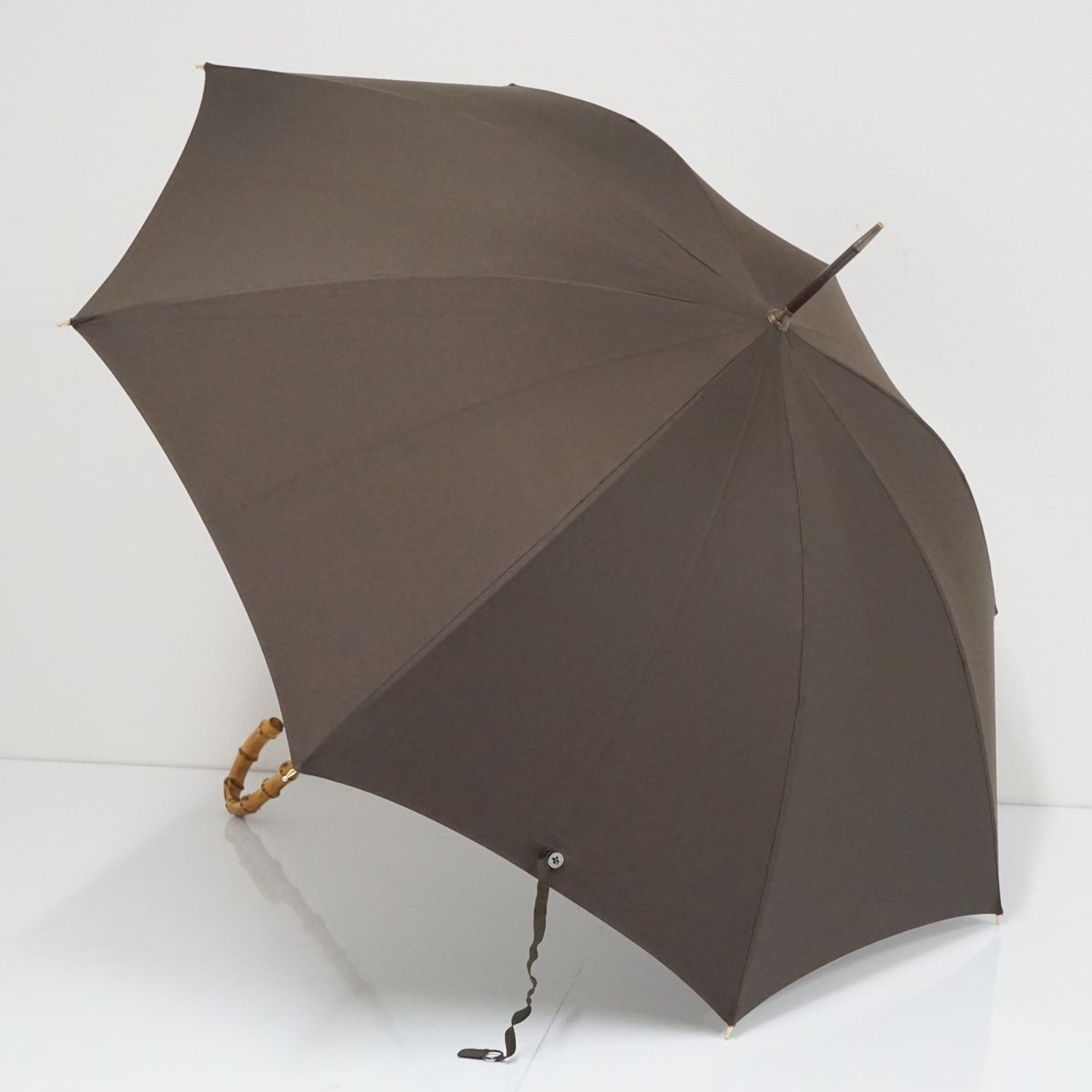 晴雨兼用傘 FOX UMBRELLAS フォックス アンブレラズ 品 細巻 ワンギー ブラウン 英国製 寒竹手元 51cm S1860