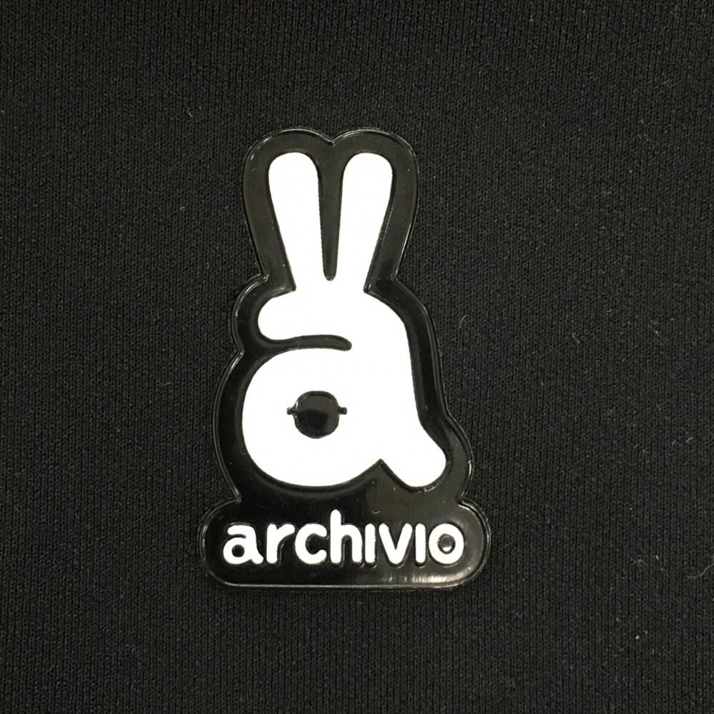PEARLY GATES - archivio  アルチビオ　蓄熱素材ベスト 美品】アルチビオ ジップベスト 黒×白 ネック異素材 レディース