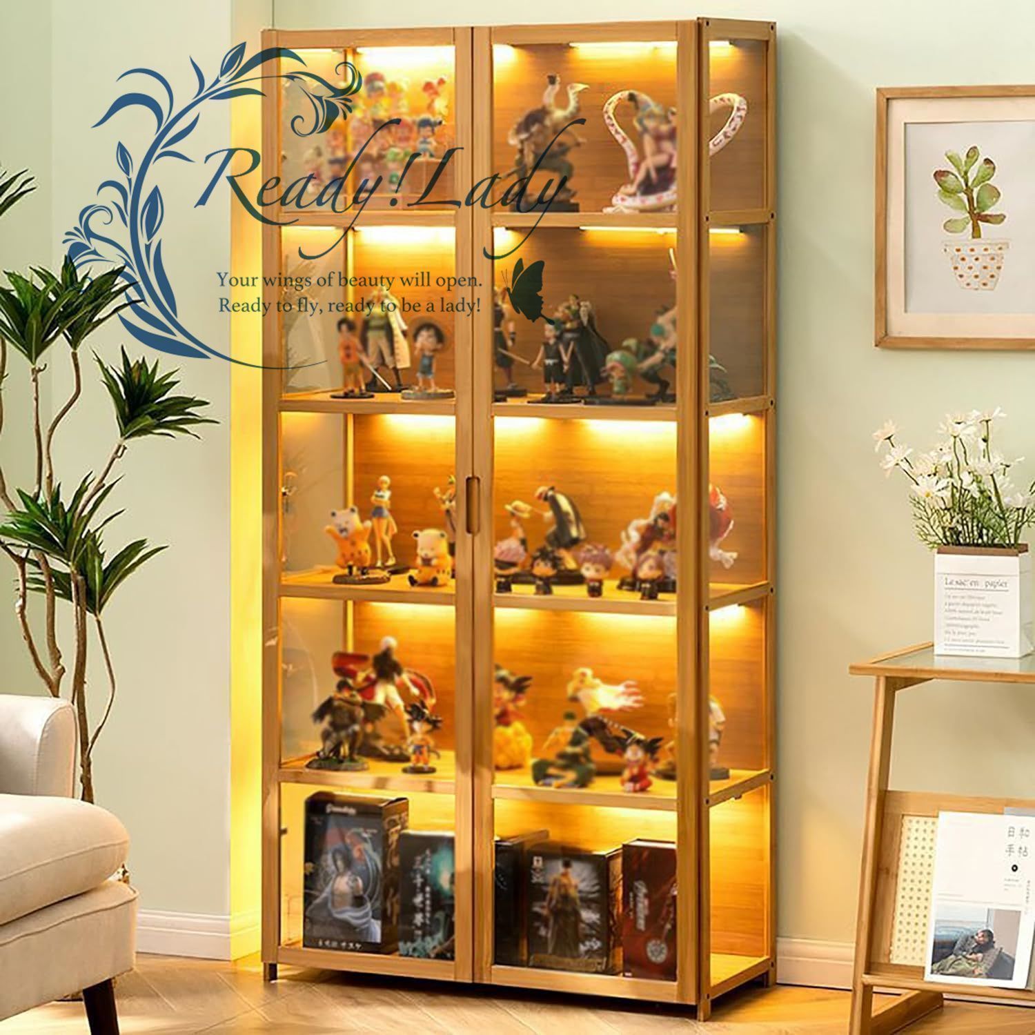 【幅80cm×奥行35cm×高さ86cm】コレクションケース　ホワイト 幅80cm×奥行35cm×高さ86cm】コレクションケース ホワイト 幅80cm×奥行