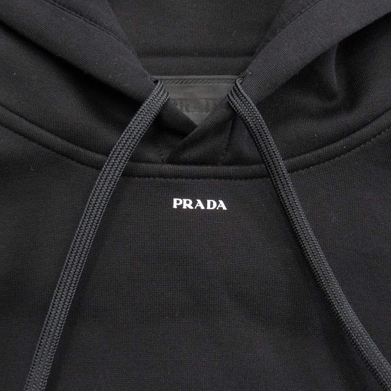 美品 23ss プラダ PRADA テクニカルコットン フーディー