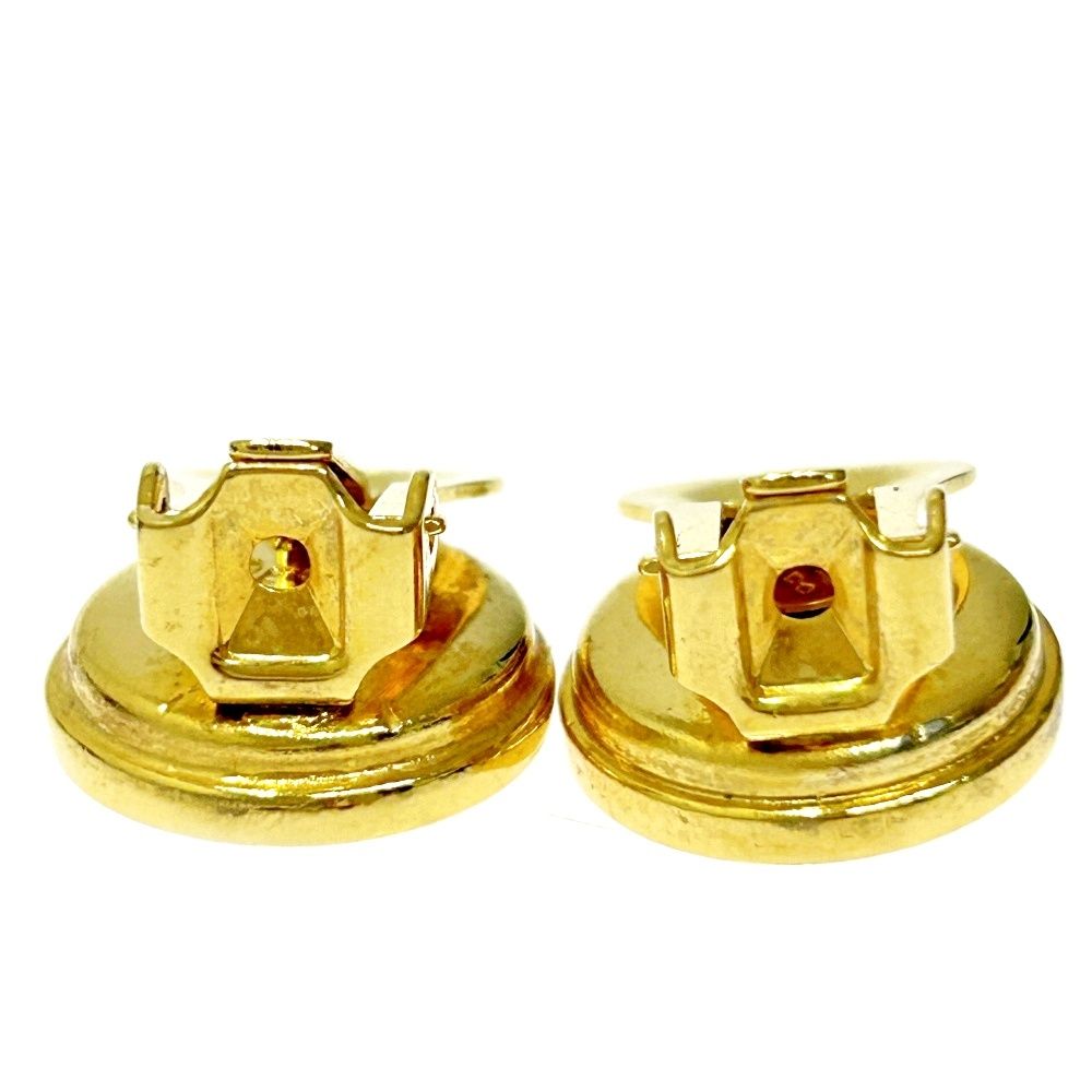 セリーヌ ロゴ ラインストーン イヤリング GP 【中古】 