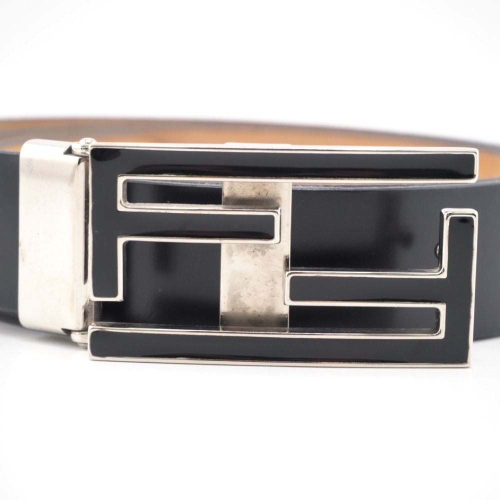 FENDI/フェンディ 110/125 レザー ベルト ブラック ユニセックス