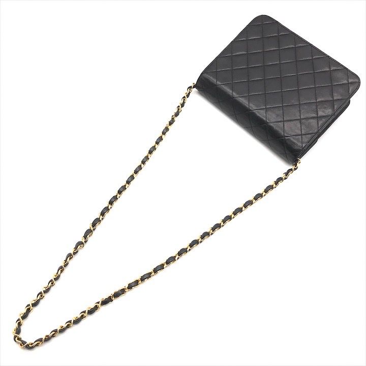 良品 CHANEL シャネル ココマーク マトラッセ ラムスキン プッシュ  