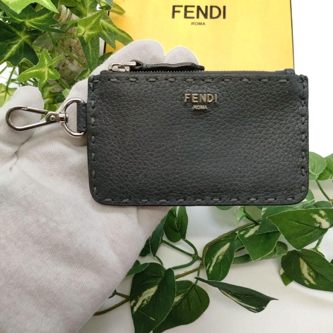 フェンディ フラグメントケース コインカードホルダー セレリア ダークグレー