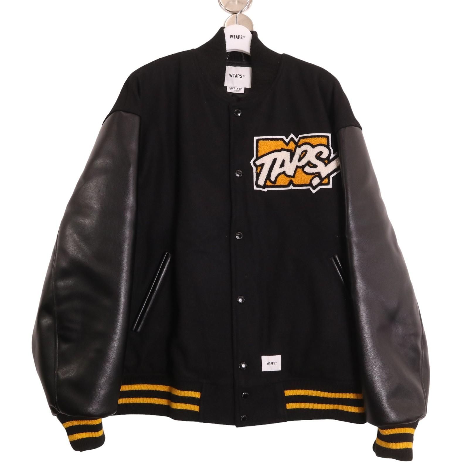 WTAPS / NEW YEAR LIMITED VARSITY JACKET ダブルタップス ニューイヤー リミテッド バーシティジャケット 袖レザー スタジャン スタジアムジャンパー 222BRDT-JKM01S 表記サイズ3【2407】