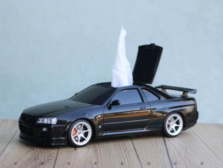 ウェットティッシュケース 日産スカイライン GT-R (BNR34