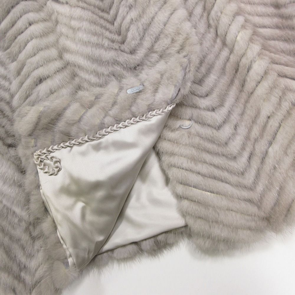 SAGAMINK サガミンク 銀サガ クロスミンク 本毛皮 リアルファー ハーフ