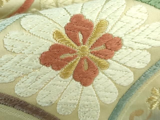 平和屋本店□極上 唐織・西陣の老舗・名門・藤原織物 六通柄袋帯 七宝