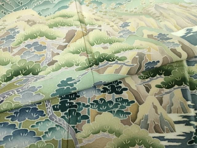 平和屋着物○本場加賀友禅作家 森田耕三 色留袖 水辺風景 暈し染め