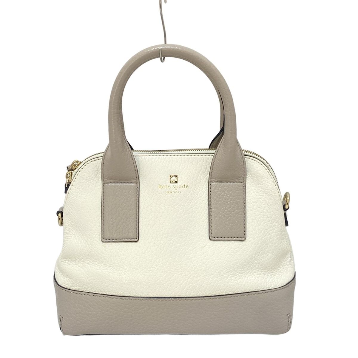 Kate spade ケイトスペード ハンドバッグ - WKRU2412 アイボリー×グレーベージュ レザー
