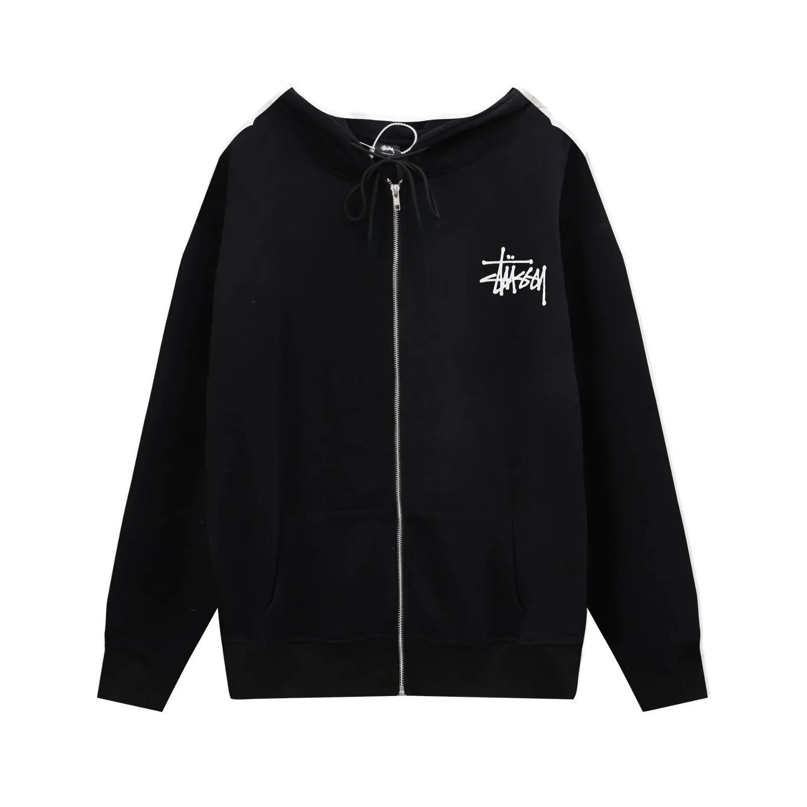 本格派ま！ 新作Stussy グレー 男女兼用 ジップパーカー ステューシー トップス