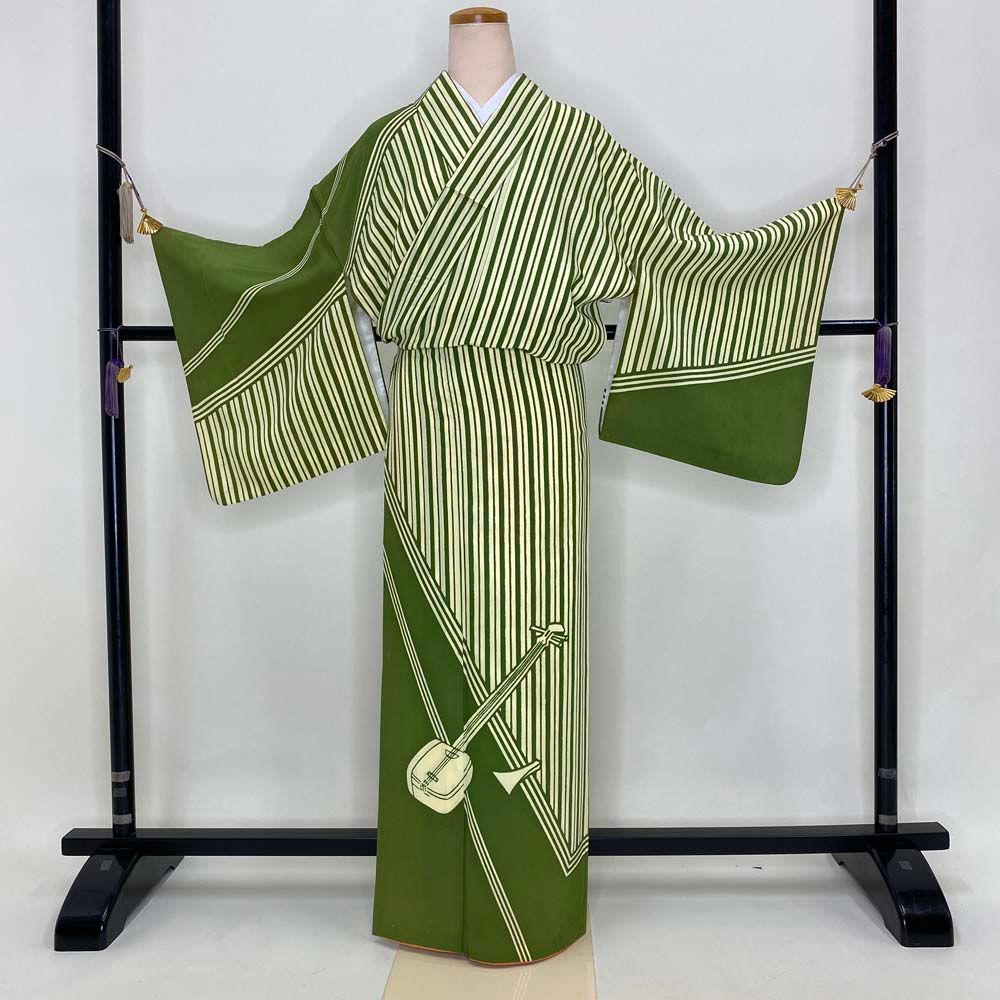 着物 袷 小紋 裄66cm