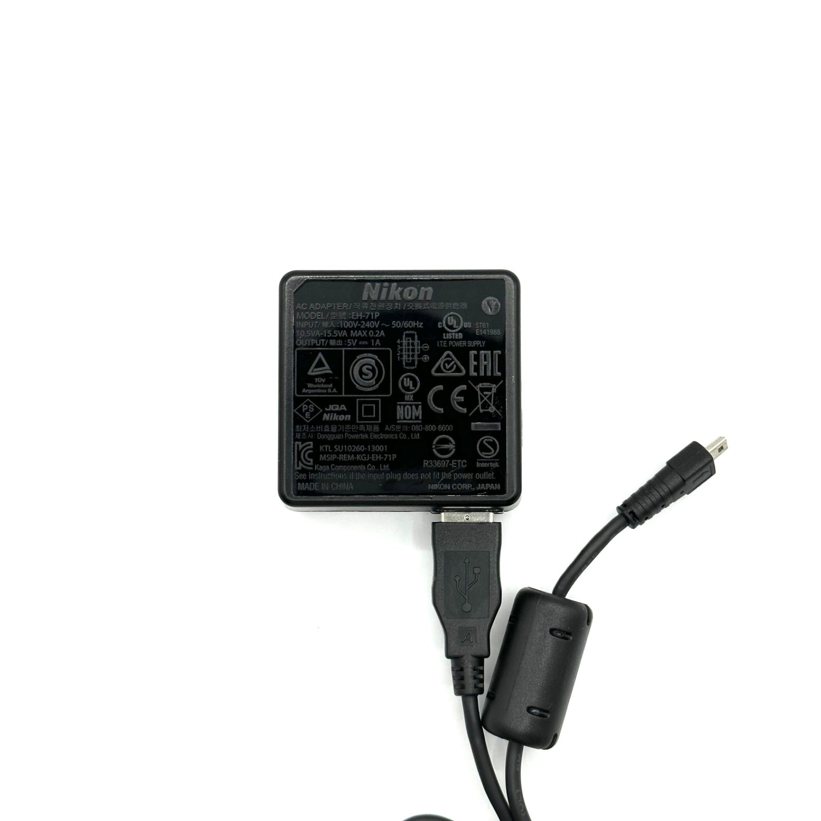 니콘 EH-71P USB 케이블 충전기 AC 어댑터 충전기 디지털 카메라 쿨 픽스 쿨픽스 니콘 카메라 SLR 미러리스 충전기 배터리 충전기 7110-1422