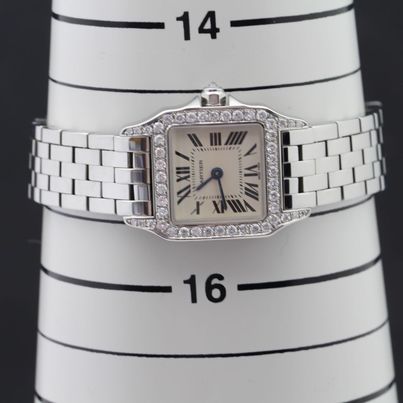 美品 カルティエ Cartier サントスドゥモワゼル SM ダイヤモンド 2698 