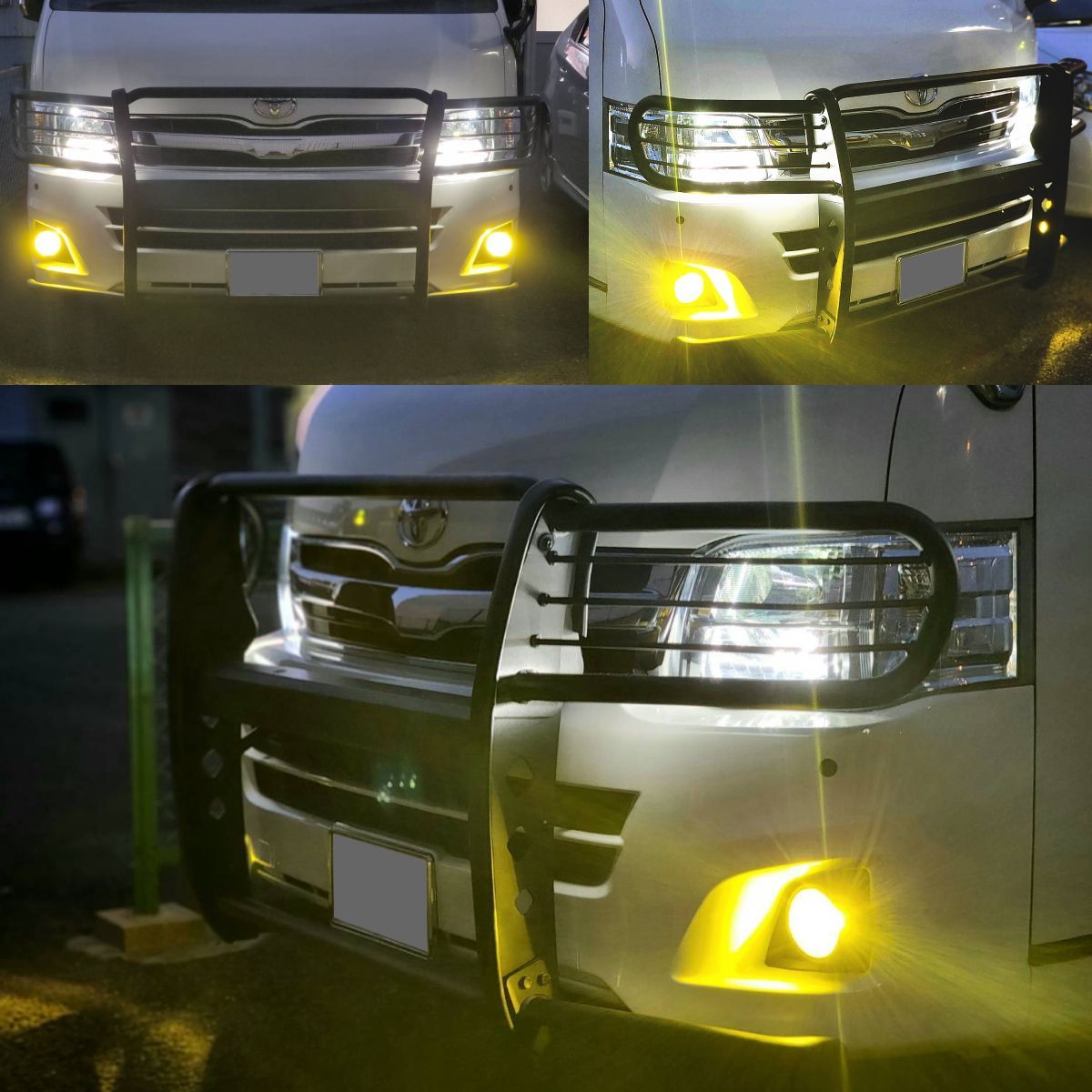 200系 ハイエース ワイド バンパーガード グリルガード ライトガード