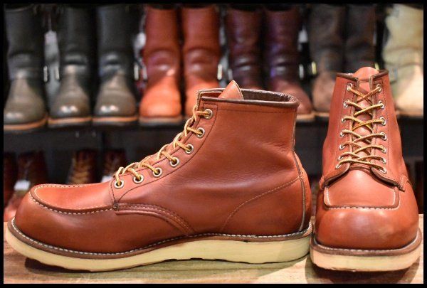 【9.5E 良品 09年】レッドウィング 8875 アイリッシュセッター 赤茶 オロラセット モック 編み上げ ブーツ redwing HOPESMORE【FA215】