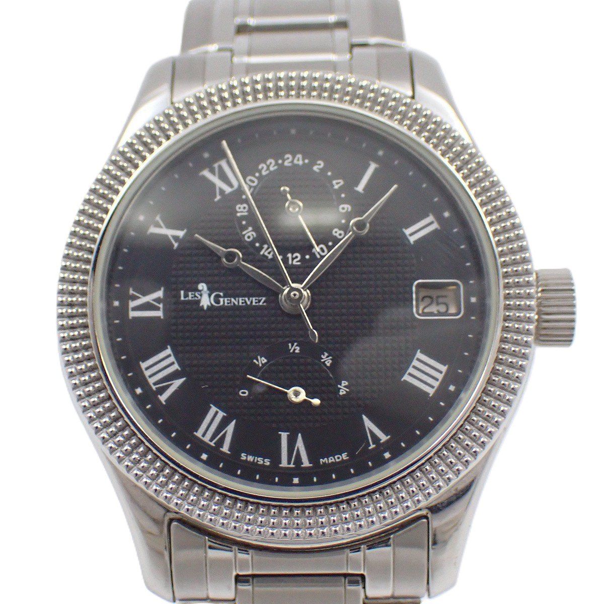 Les Genevez レ・ジェネヴェ GMT 自動巻 パワーリザーブ③1640 image-80-e1485326655510-