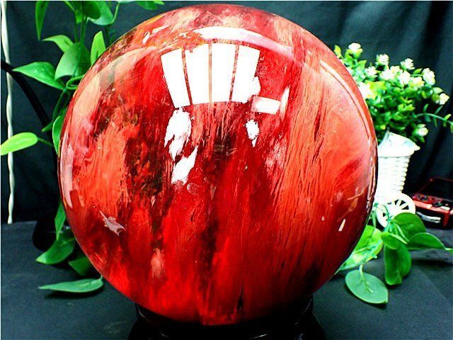 227MM 14825g超綺麗☆赤水晶丸玉B82E1/536E07C