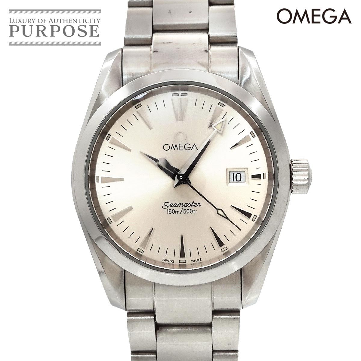 オメガ OMEGA シーマスター アクアテラ 2518 30 メンズ 腕時計 デイト シルバー クォーツ ウォッチ Seamaster Aqua Terra 90293791