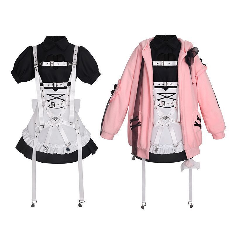 にじさんじ 魔界のりりむ コスプレ衣装 フルセット コート シャツドレス ソックス ミニスカート ヘッドアクセ付属 高品質素材 イベント用 バーチャルライバー再現