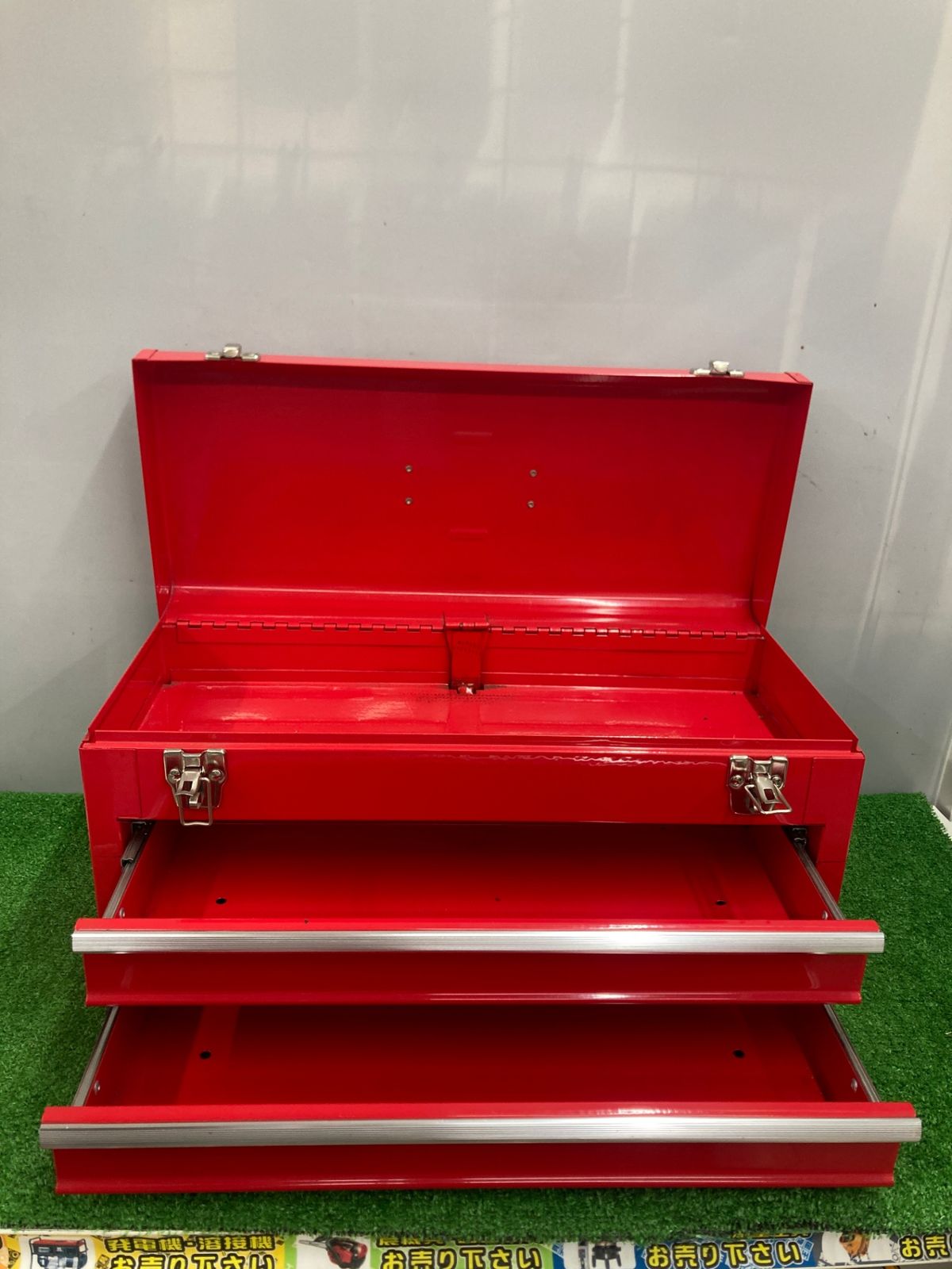 品】【0922】ツールボックス 2段 引き出しタイプ レッド 工具箱