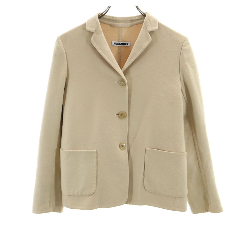 JIL SANDER - ジルサンダー イタリア製 カシミヤ100％ ブレザー 36 ベージュ JIL SANDER ジャケット フォーマル レディース ジルサンダー イタリア製 カシミヤ100％ ブレザー 36 ベージュ