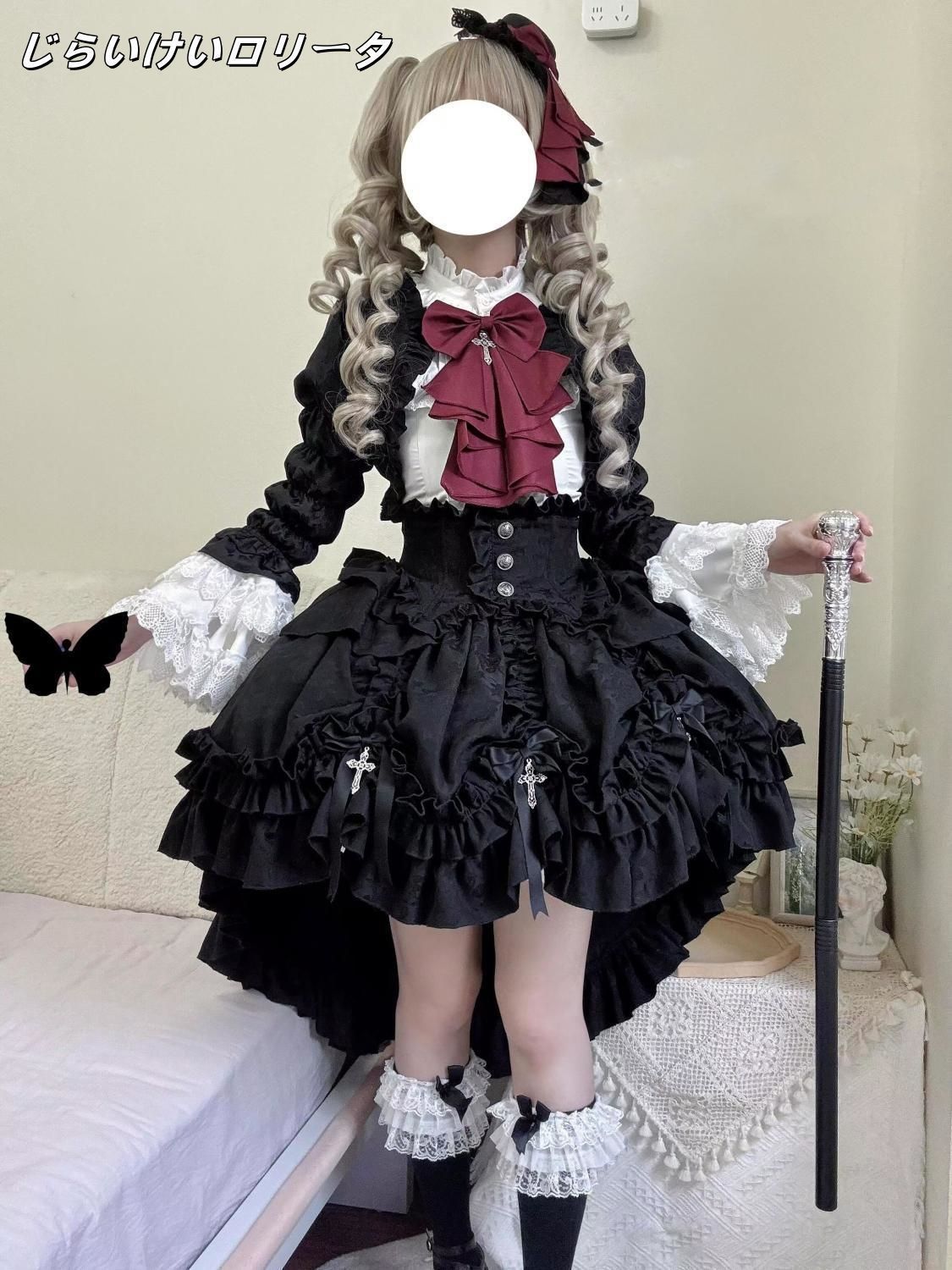 法式 感ロリータ三点セット - コルセットウエストデザイン＆ふんわりスカート ゴシック＆宮廷風ドールスタイル