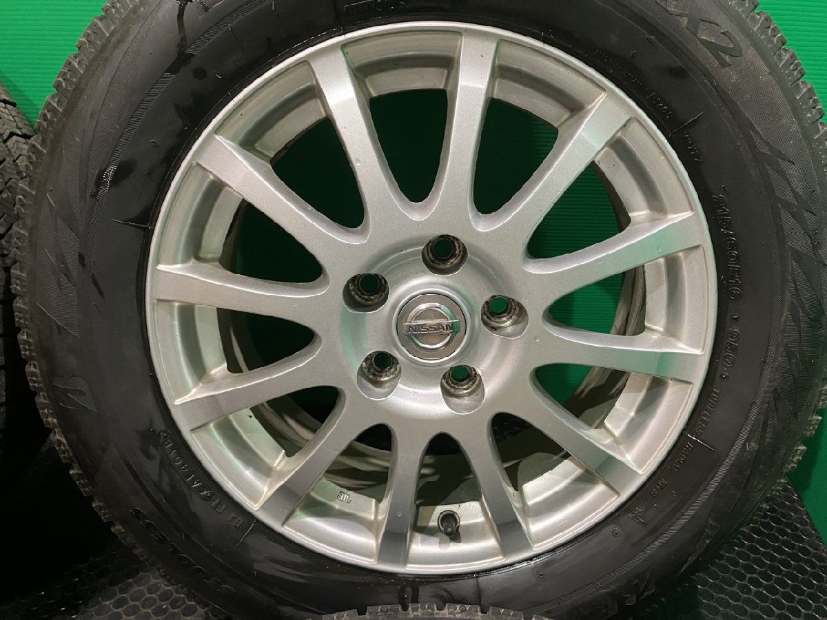 BS BLIZZAK VRX2 215/60R16】スタッドレス【日産 純正ホイール 16 