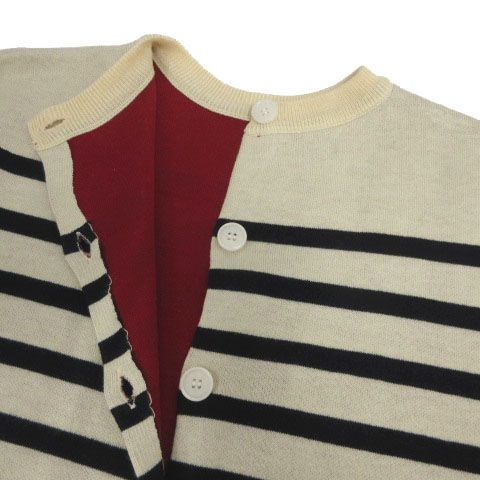 マオメイド mao made パネルしましま2WAYプルオーバー カーディガン 441106 丸首 長袖 メリノウール混 ベージュ ネイビー 紺 F 楽天市場】【SALE 30%OFF】[441106]mao made(マオメイド) パネル