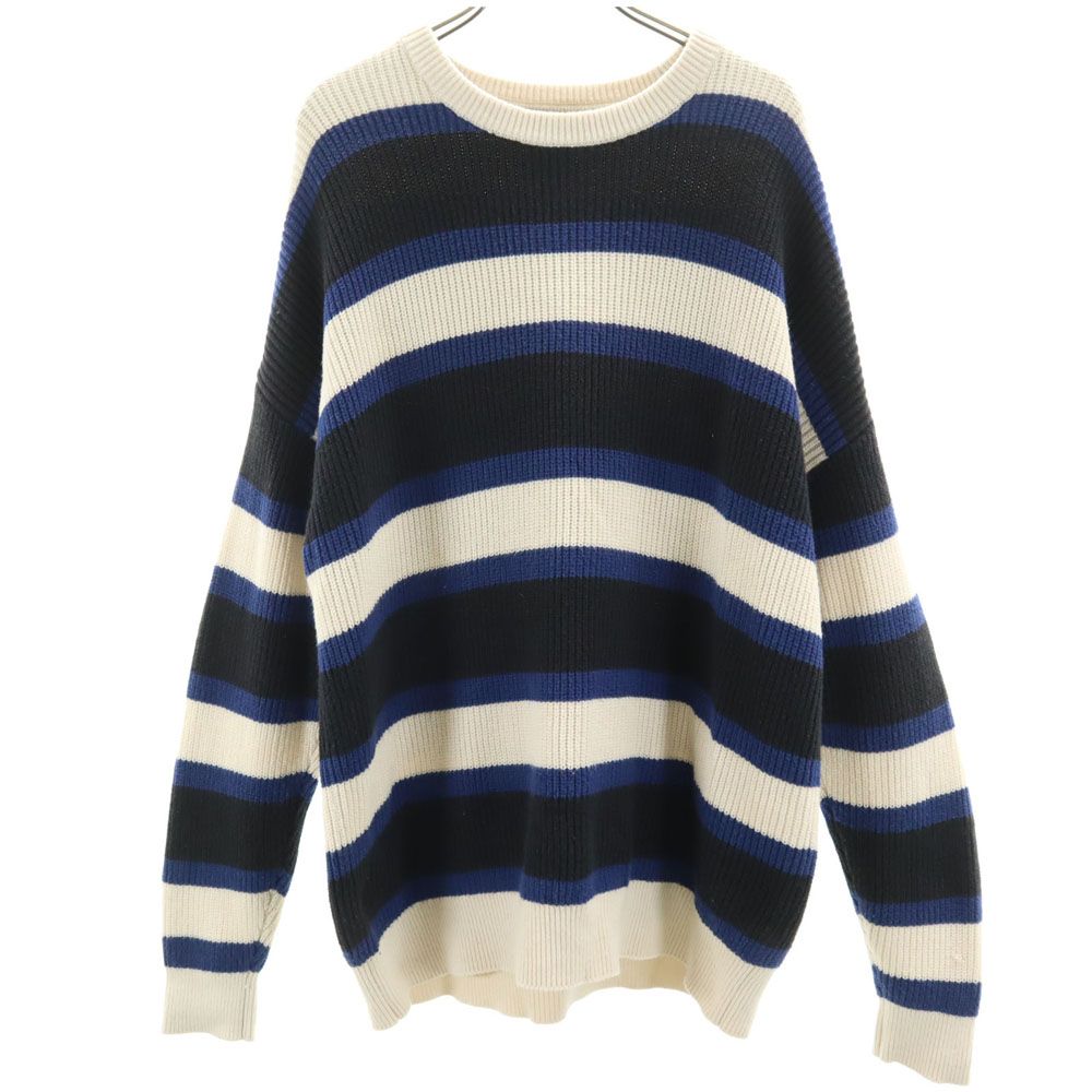 ギャップ ボーダー柄 長袖 セーター S ネイビー×白 GAP ニット メンズ