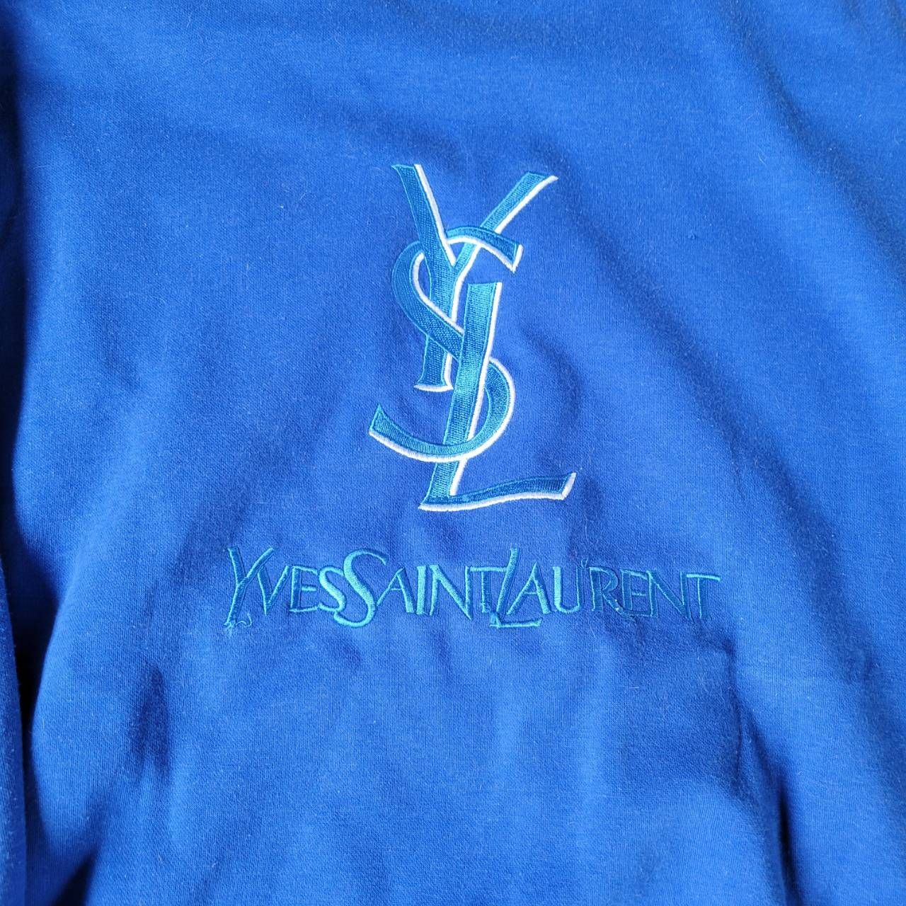 イヴ・サンローラン Yves Saint Laurent トレーナー 服 洋服 ブルー