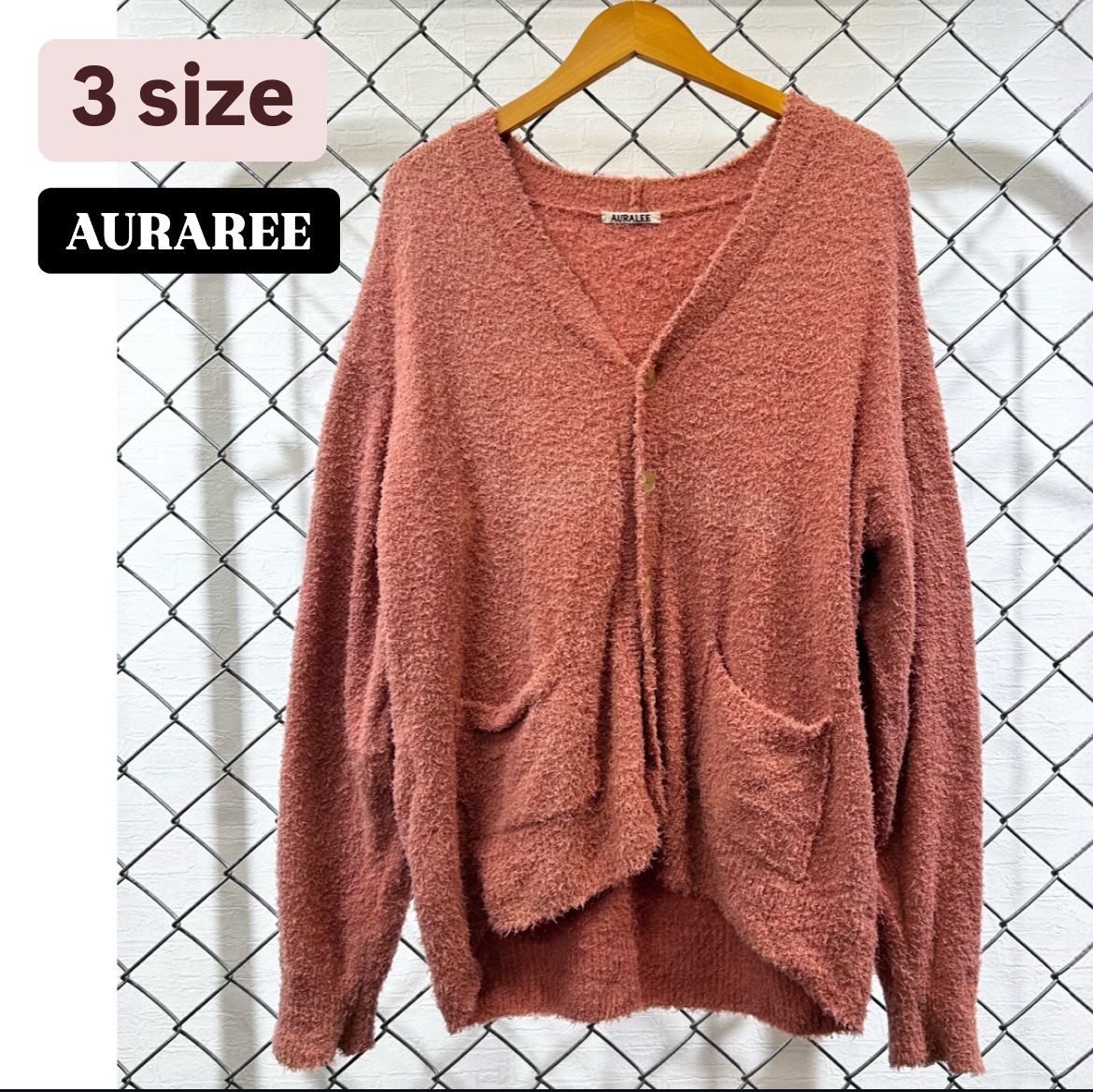 AURALEE COTTON LINEN CARDIGAN PINK AURALEE◇22SS/COTTON LINEN CUT